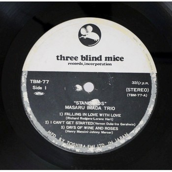 Masaru Imada Trio ‎– Standards (Three Blind Mice ‎– TBM-77) 1St Press  without Cover  ( LP )